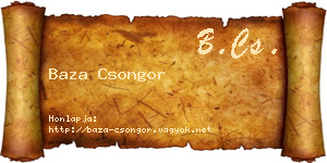 Baza Csongor névjegykártya